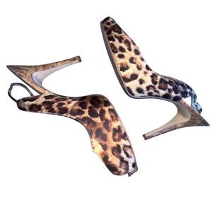 GUESS BY MARCIANO CORK PLATFORM SLINGBACK HEELS